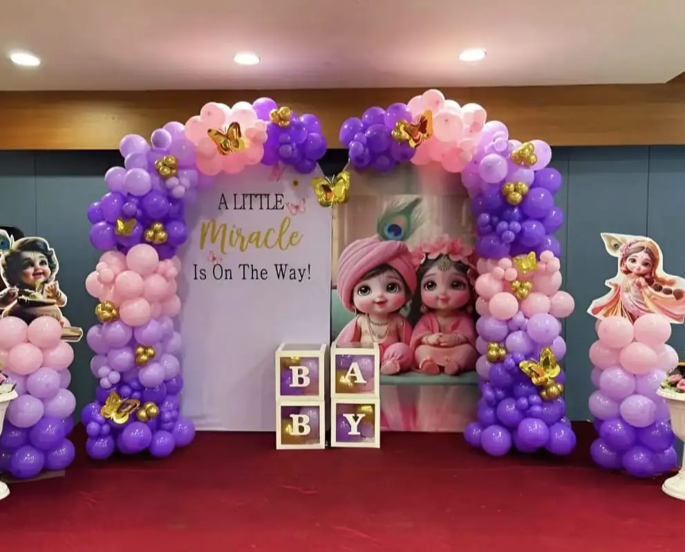 Krishna & Radha Baby Shower Backdrop